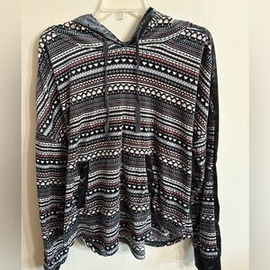 Simply Vera Geometric Black and Pink Patterned Pajama Set. 2 Piece XL